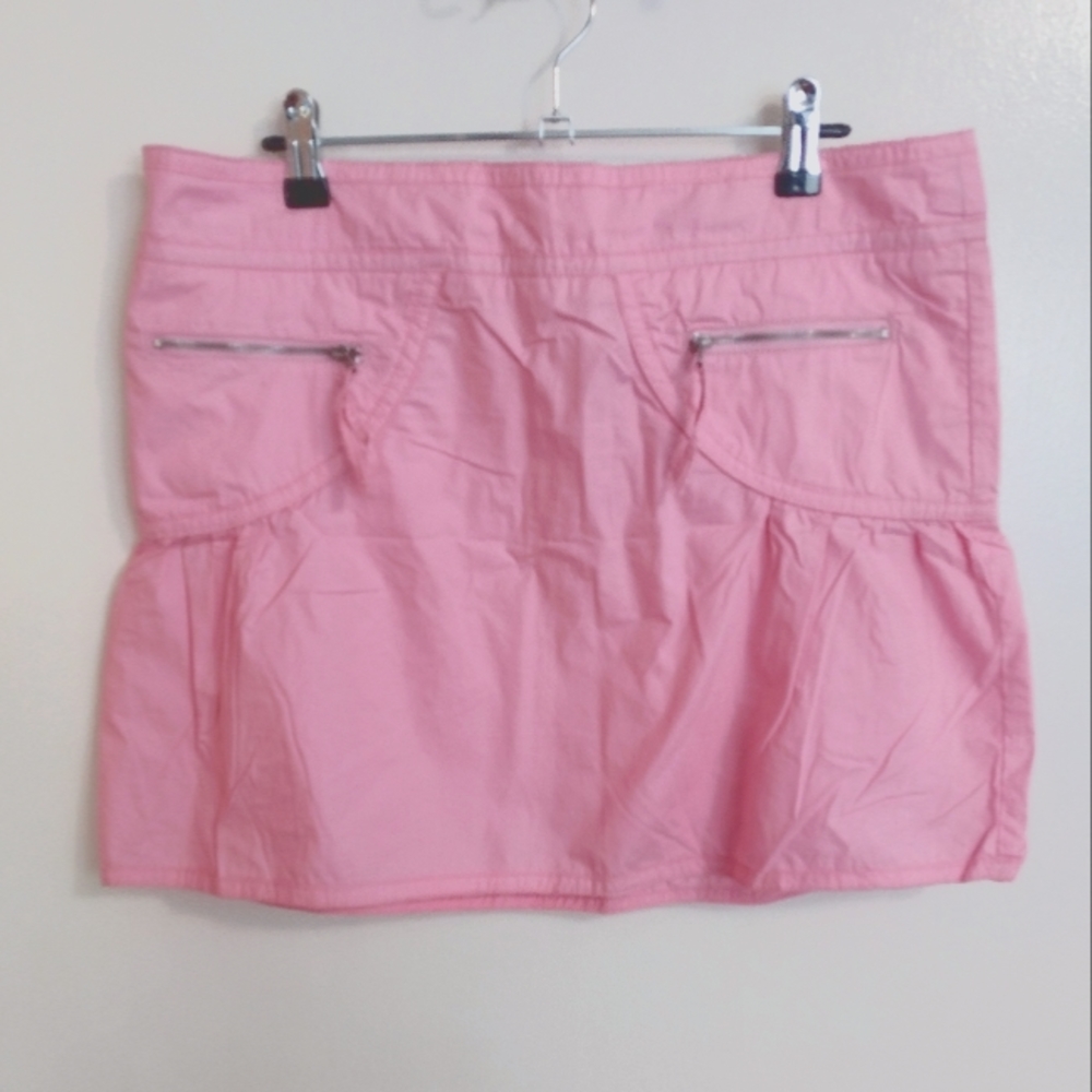 Cotton Pink Mini Skirt